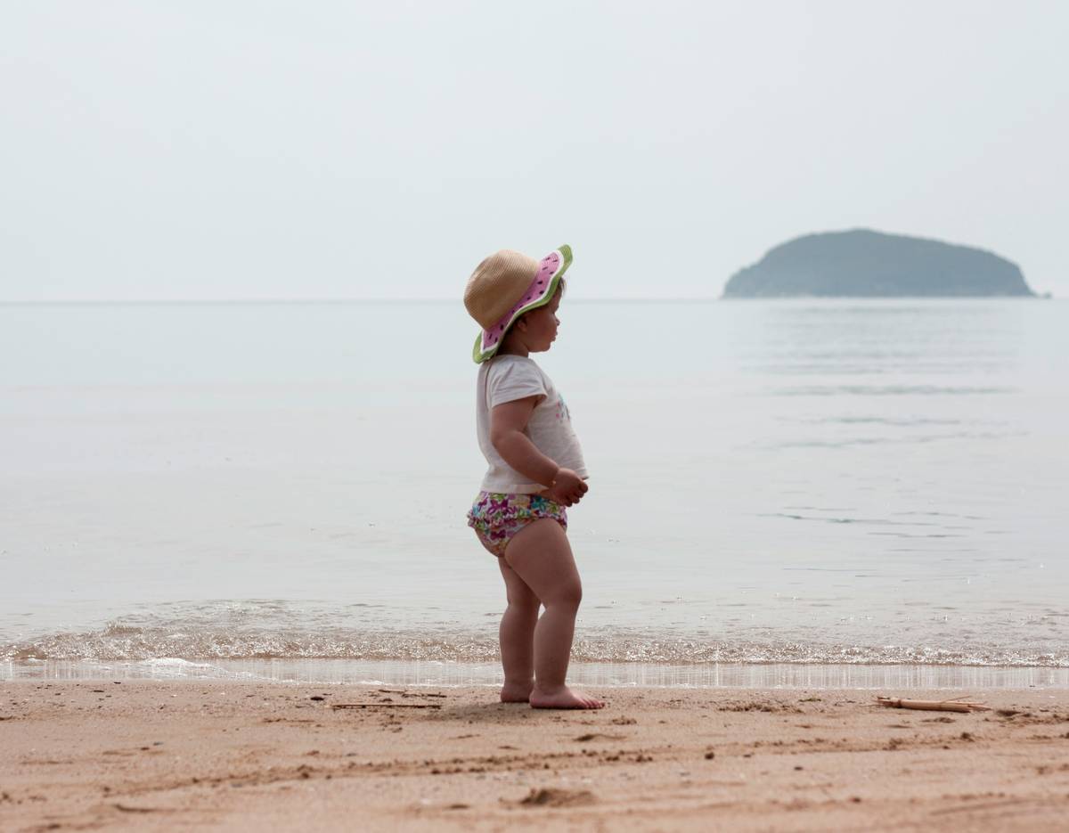 sun protection baby sunscreen can i application guide showing proper amount on infant arm